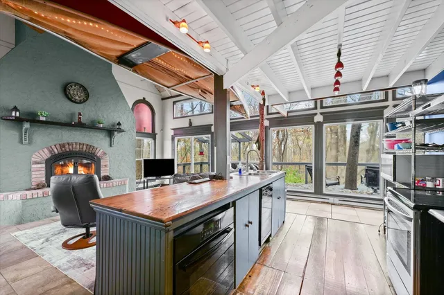 a very nice looking room with a large window