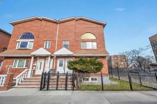 a front view of a house