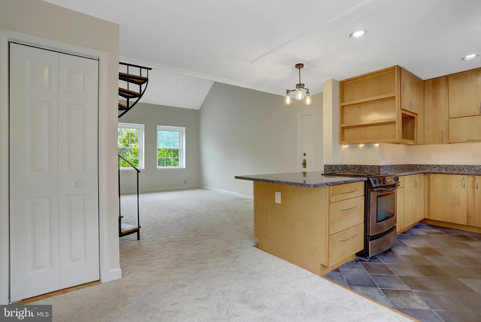 3062 South Buchanan Street, Unit C2 Arlington, VA 22206 - Photo 10 of 33 a view of kitchen with granite countertop cabinets and wooden floor