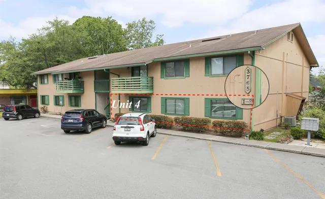 a car parked in front of a house