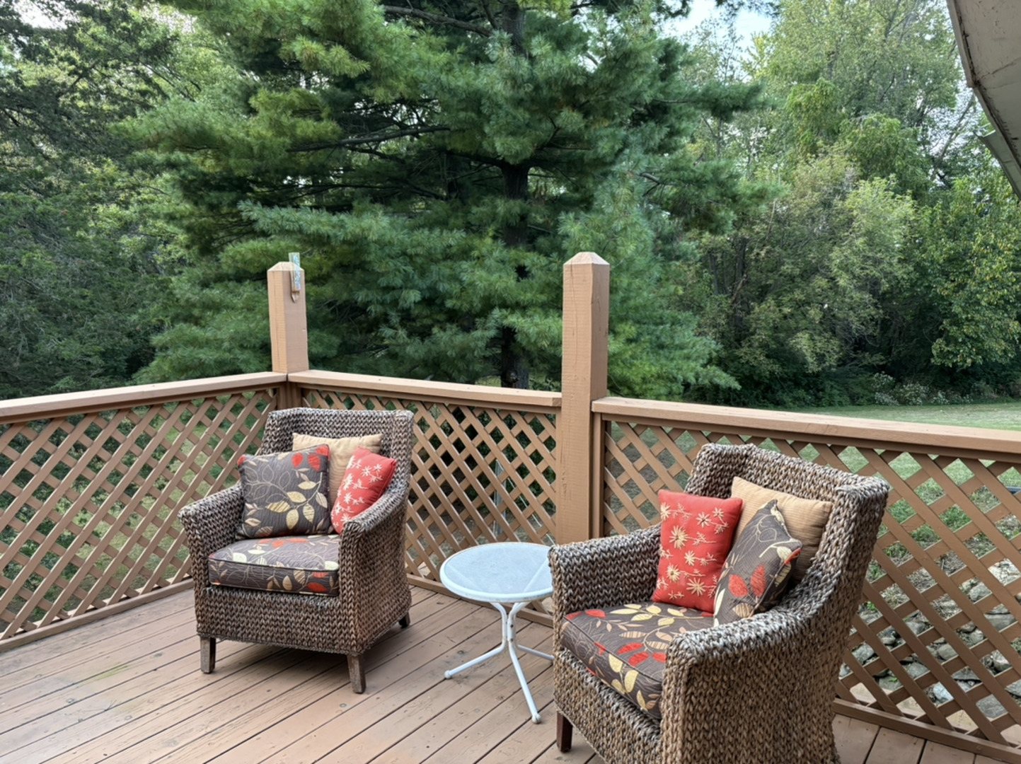 10003 Church Road Barrington Hills, IL 60010 - Photo 8 of 23 a balcony with wooden floor and outdoor seating