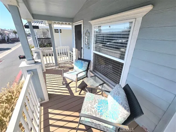 a view of deck with furniture