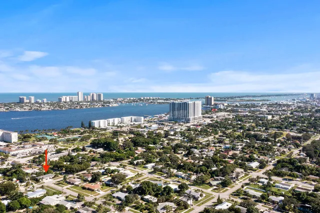 an aerial view of multiple house