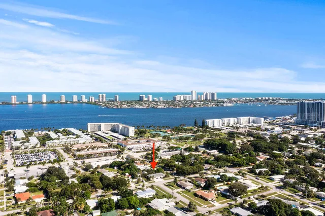 a view of lake with city view