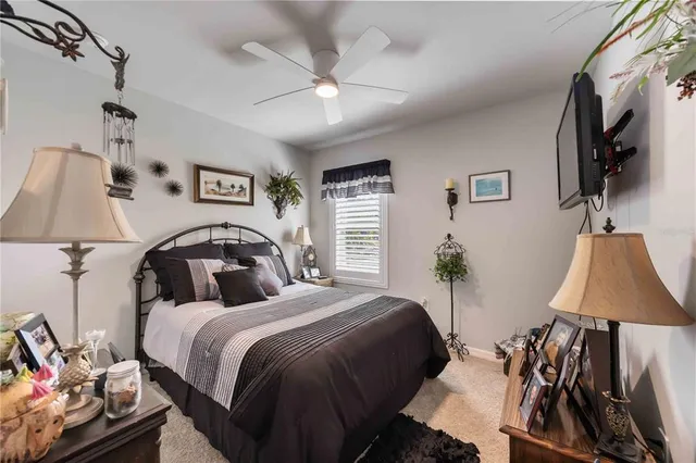 a living room with furniture chandelier and a window