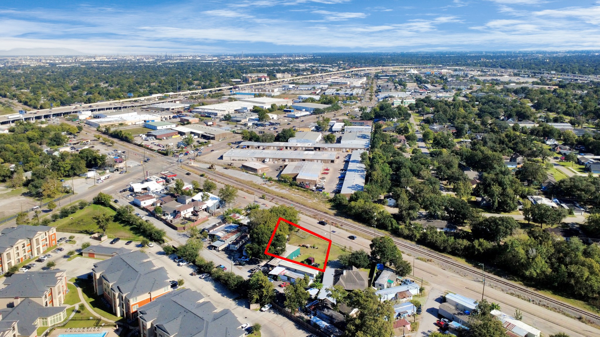 6239 Griggs Road Houston, TX 77023 - Photo 12 of 22 an aerial view of a city