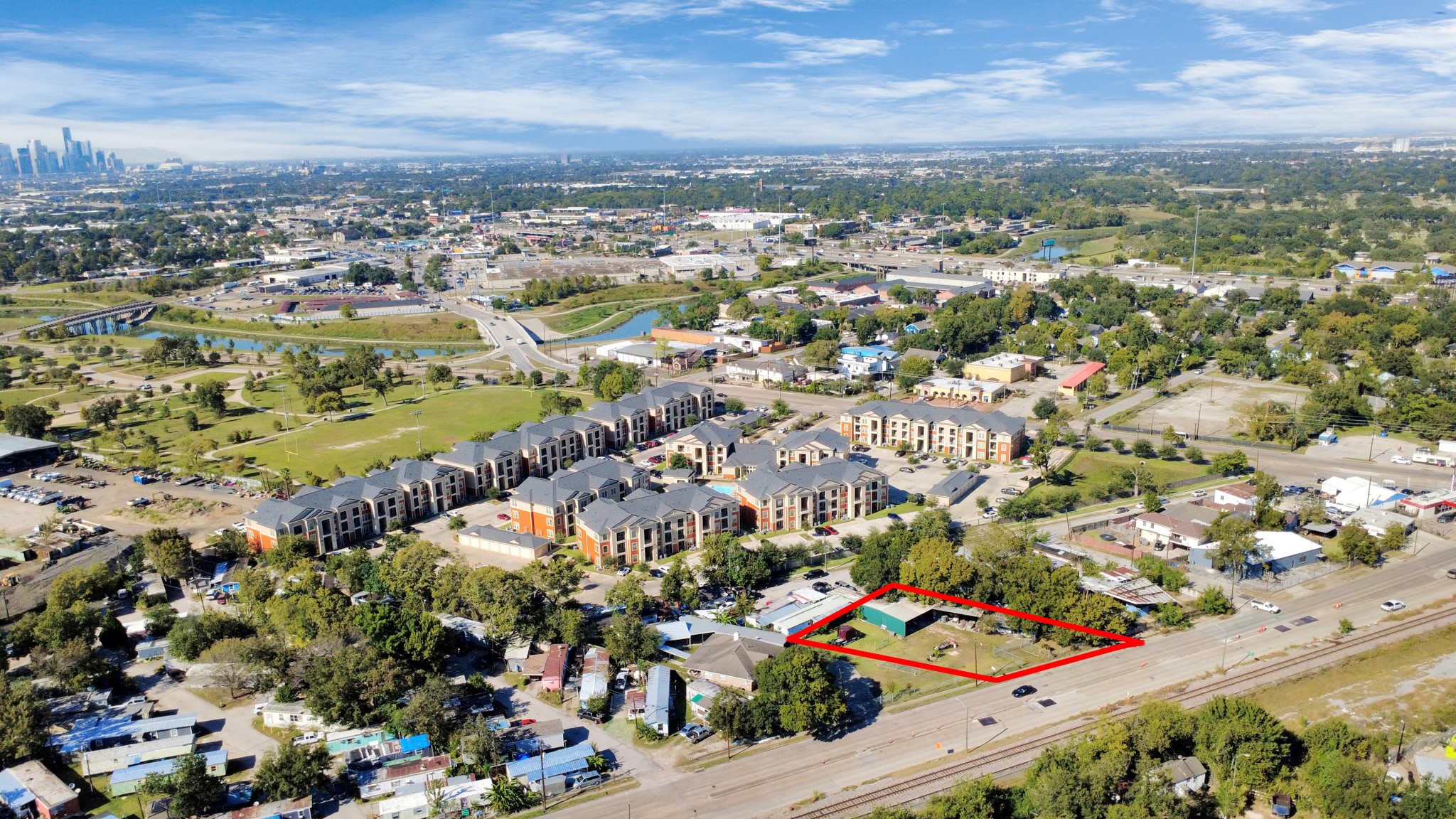 6239 Griggs Road Houston, TX 77023 - Photo 9 of 22 an aerial view of a city