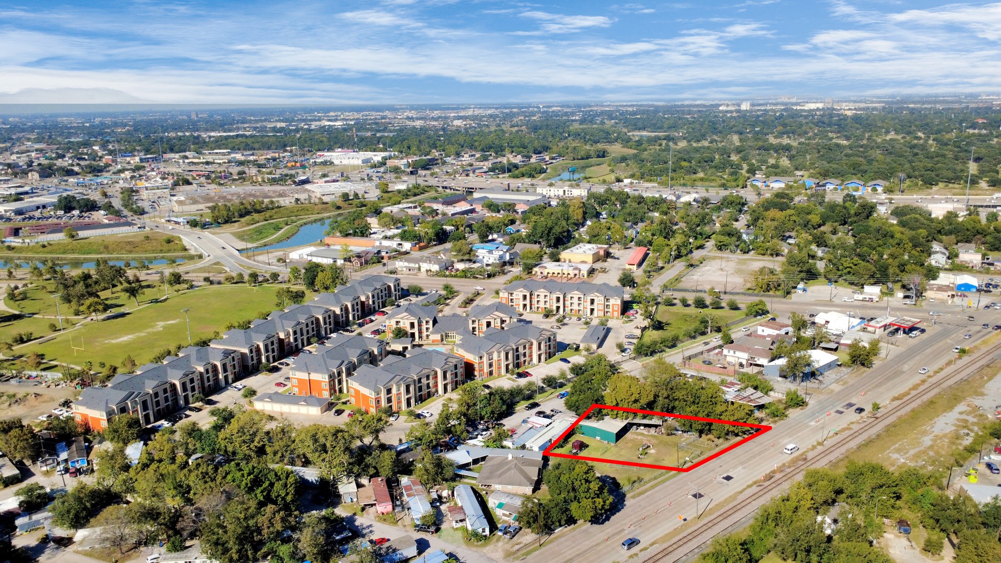 6239 Griggs Road Houston, TX 77023 - Photo 10 of 22 an aerial view of residential houses with outdoor space
