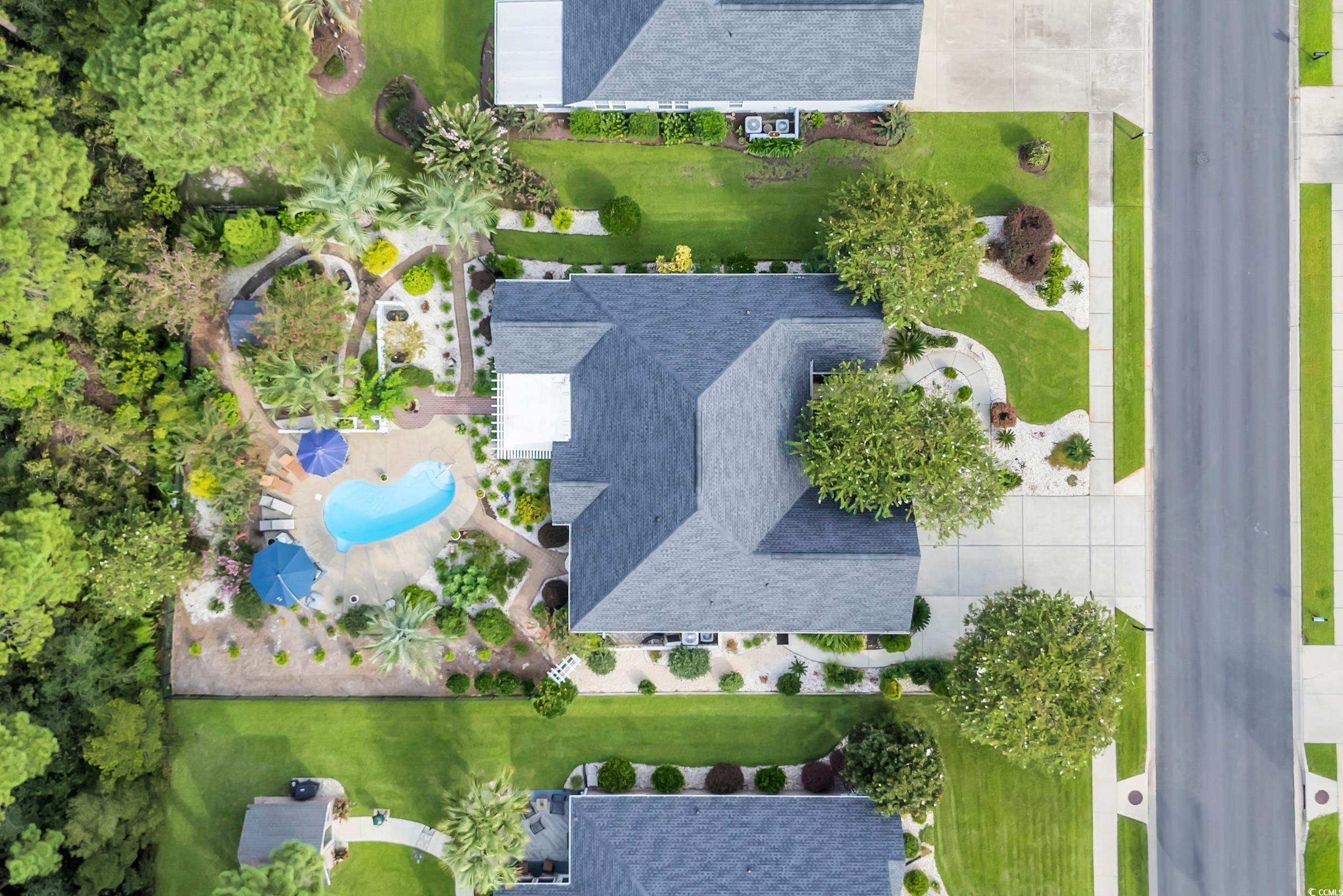 3112 Bayhaven Drive Myrtle Beach, SC 29579 - Photo 36 of 40 Aerial view of a pool area