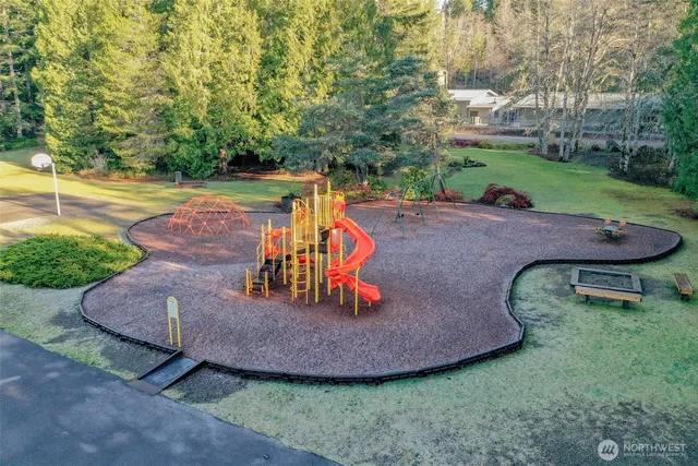 a view of outdoor space fireplace and outdoor seating