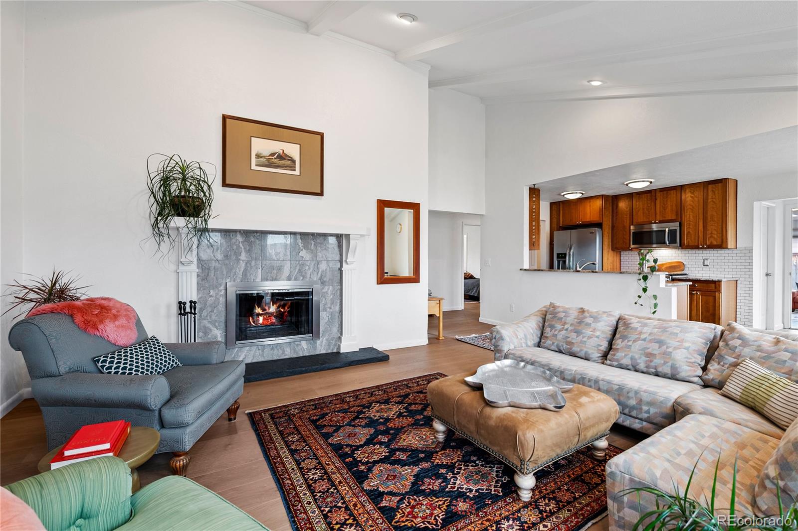 3385 Braun Road Golden, CO 80401 - Photo 8 of 40 a living room with furniture and a fireplace
