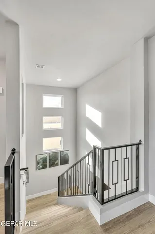 a view of entryway with stairs