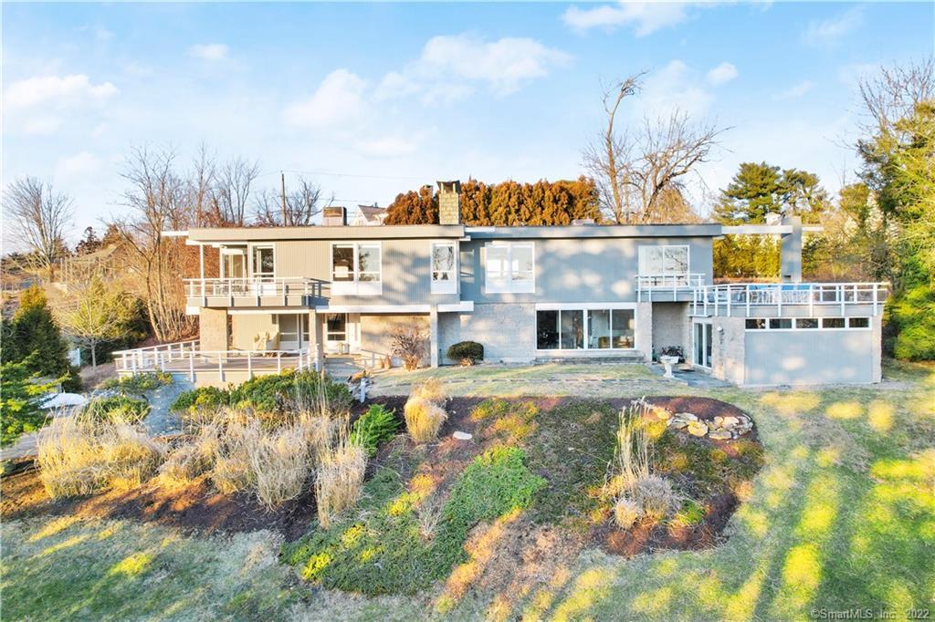 a view of a building with a swimming pool