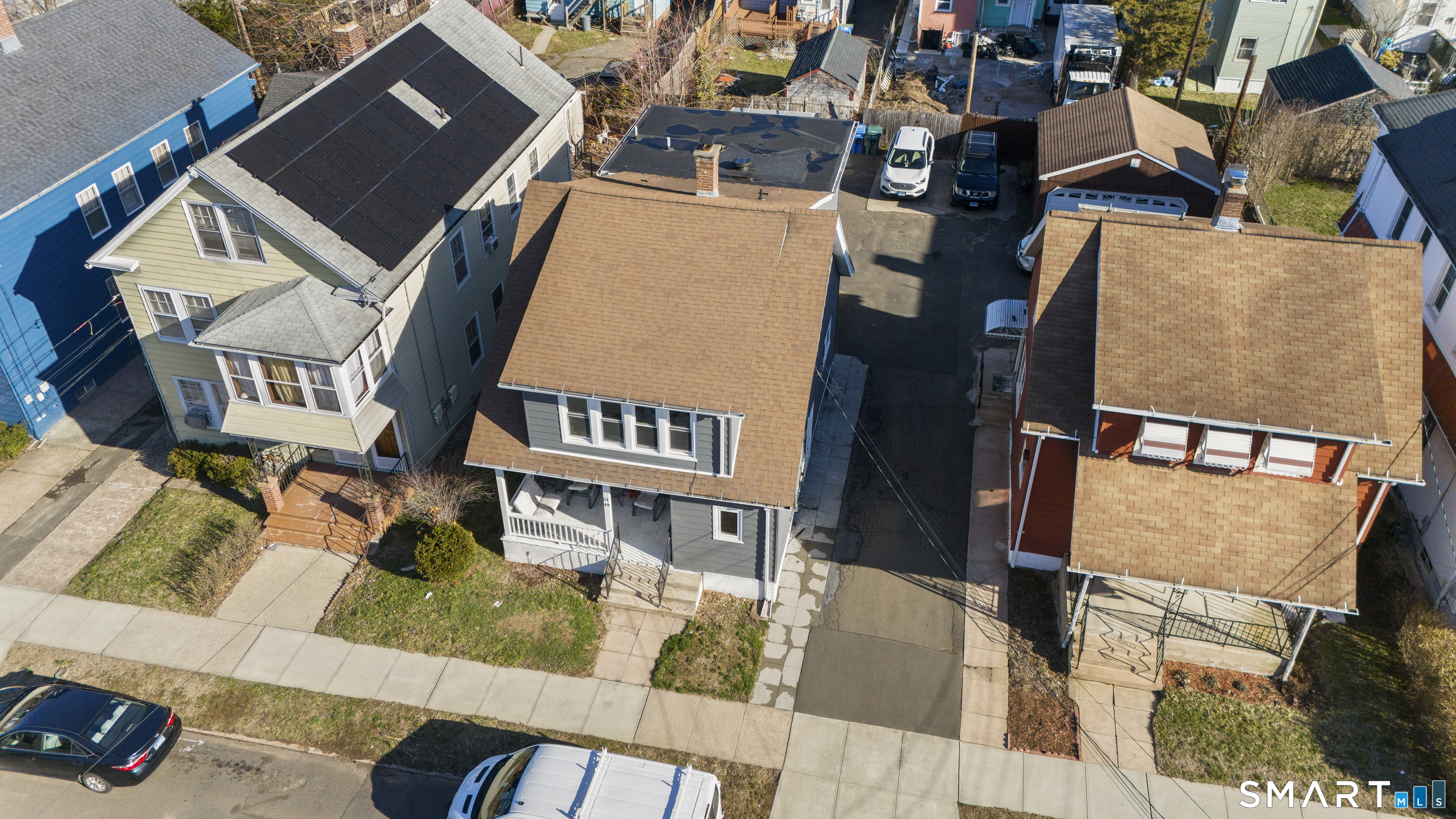 49-51 3rd Street Hamden, CT 06514 - Photo 37 of 40 an aerial view of a house with a yard