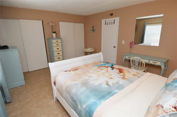 a view of a lake with a city view