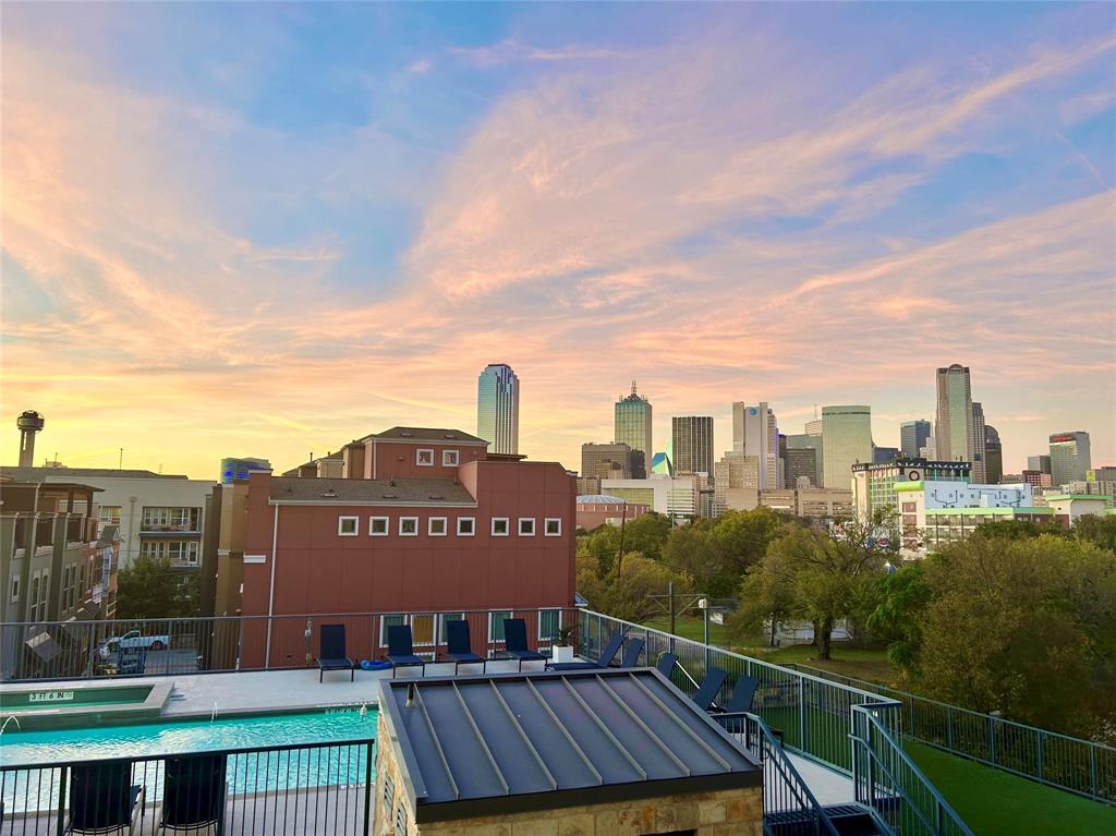 1001 Belleview Street, Unit 307 Dallas, TX 75215 - Photo 14 of 36 Sunset views from the balcony