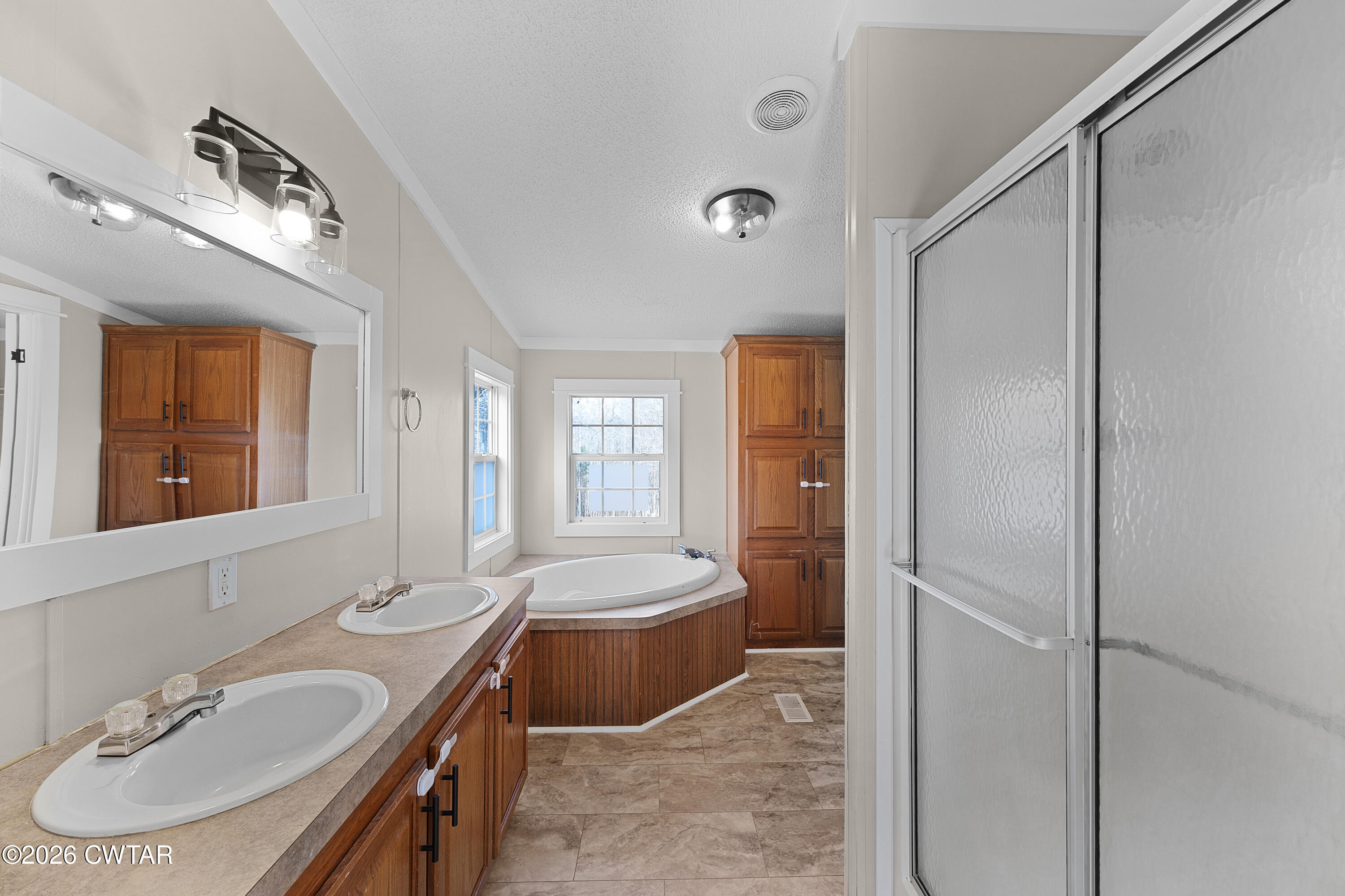 1920 Parkburg Road Medon, TN 38356 - Photo 12 of 17 a bath room with a sink a mirror and a bath tub