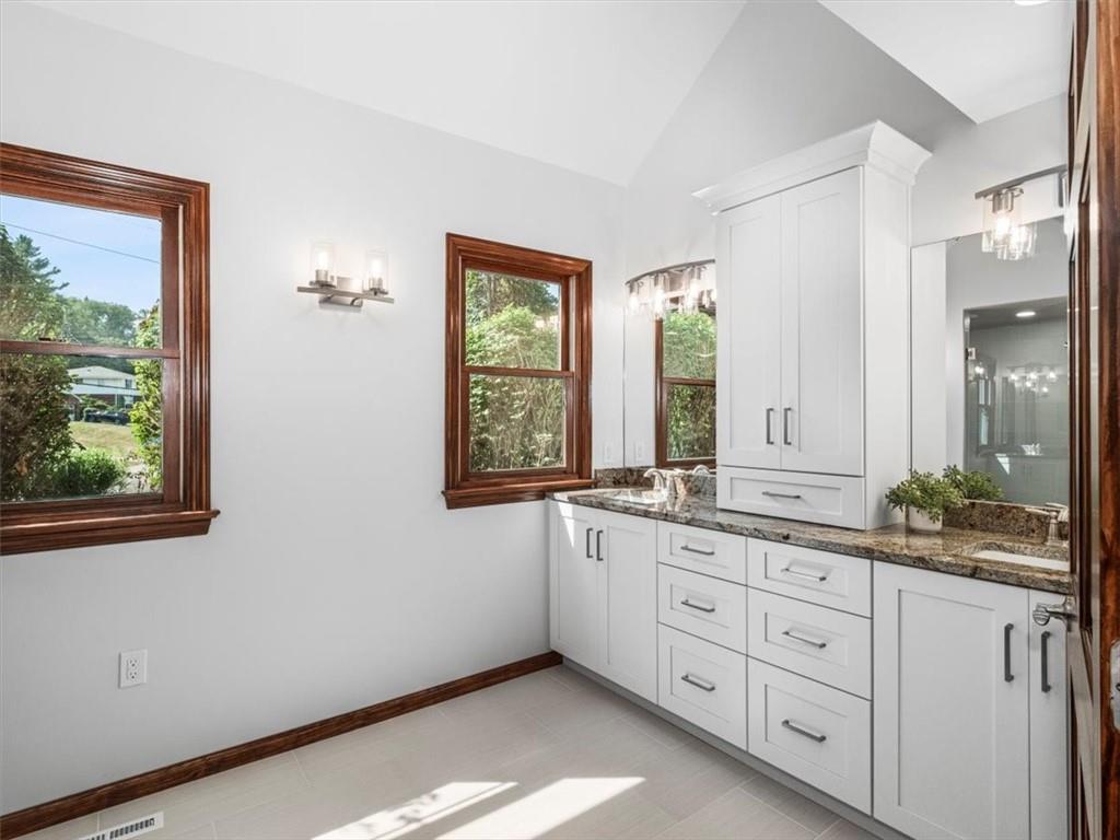 2350 Morrow Road Pittsburgh, PA 15241 - Photo 24 of 49 a bathroom with a granite countertop sink mirror and window