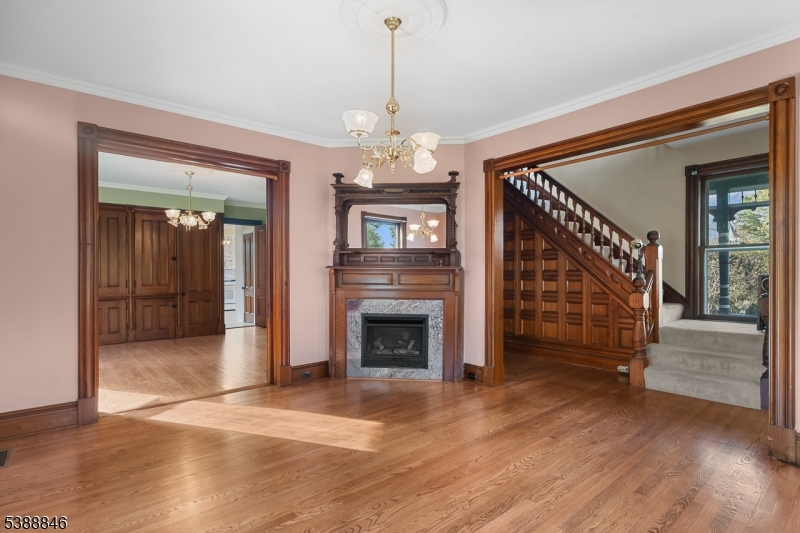 25 Old Turnpike Road Oldwick, NJ 08858 - Photo 12 of 46 wooden floor fireplace and windows in an empty room