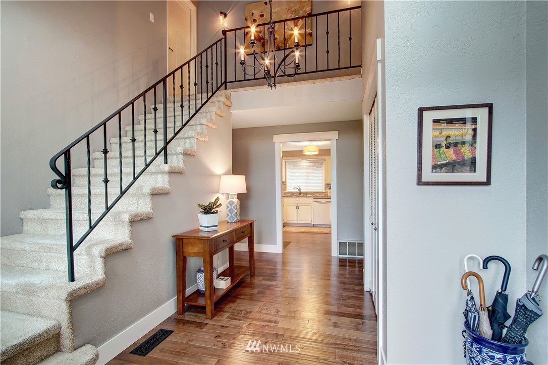8604 Talbot Road Edmonds, WA 98026 - Photo 3 of 34 a view of entryway and hall with wooden floor