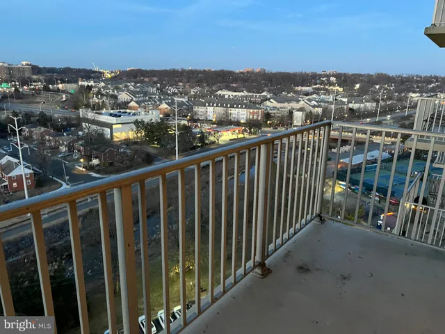 a view of city from balcony