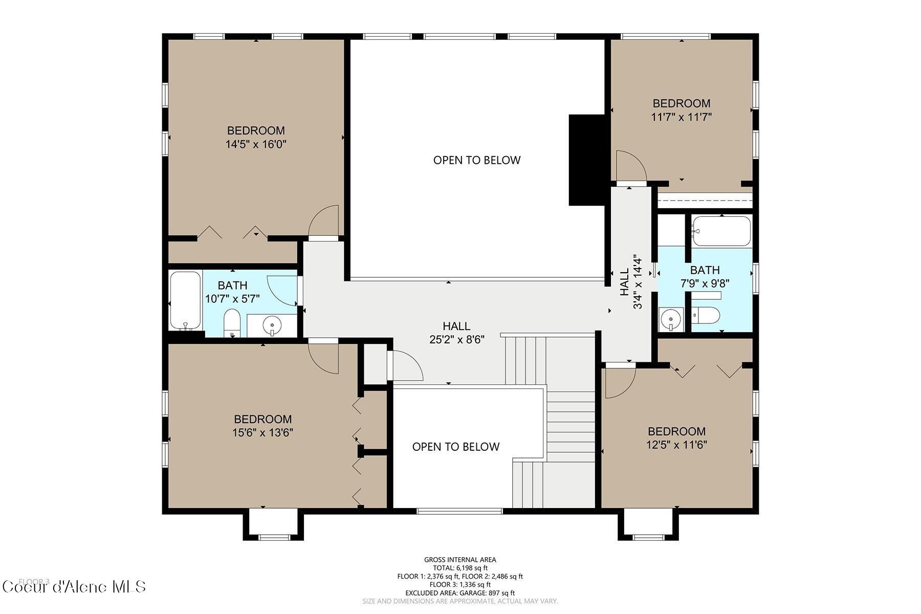 1238 North Reynolds Road Coeur D'Alene, ID 83814 - Photo 67 of 67 Upper Level Floor Plan
