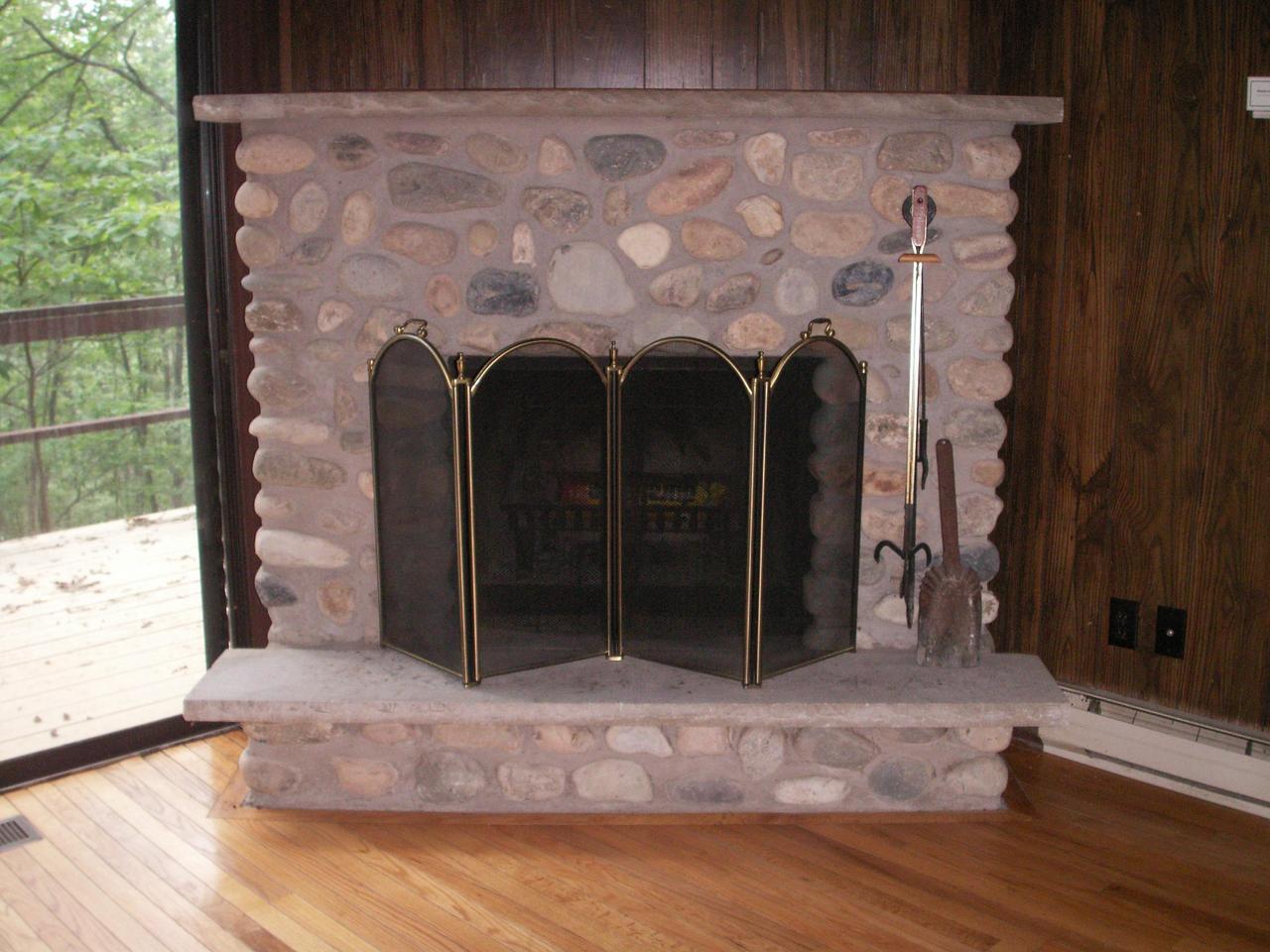 605 Valley Road Canadensis, PA 18325 - Photo 4 of 8 Stone Fireplace