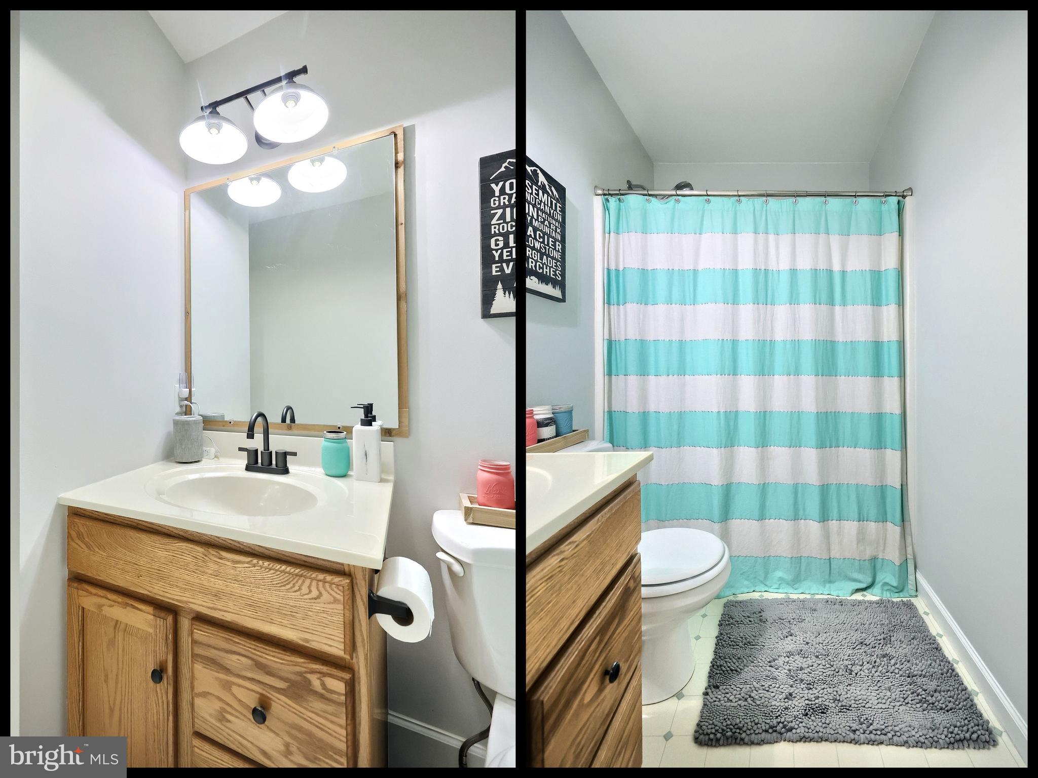 920 Hostetter Road Hanover, PA 17331 - Photo 29 of 49 a bathroom with a sink a toilet a mirror and shower