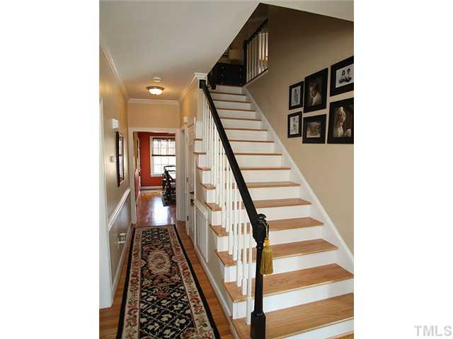 2809 Dray Court Raleigh, NC 27613 - Photo 10 of 13 New Hardwoods on Front Stairs and Upstairs Hallway. Beautiful flow throughout. Staircase
