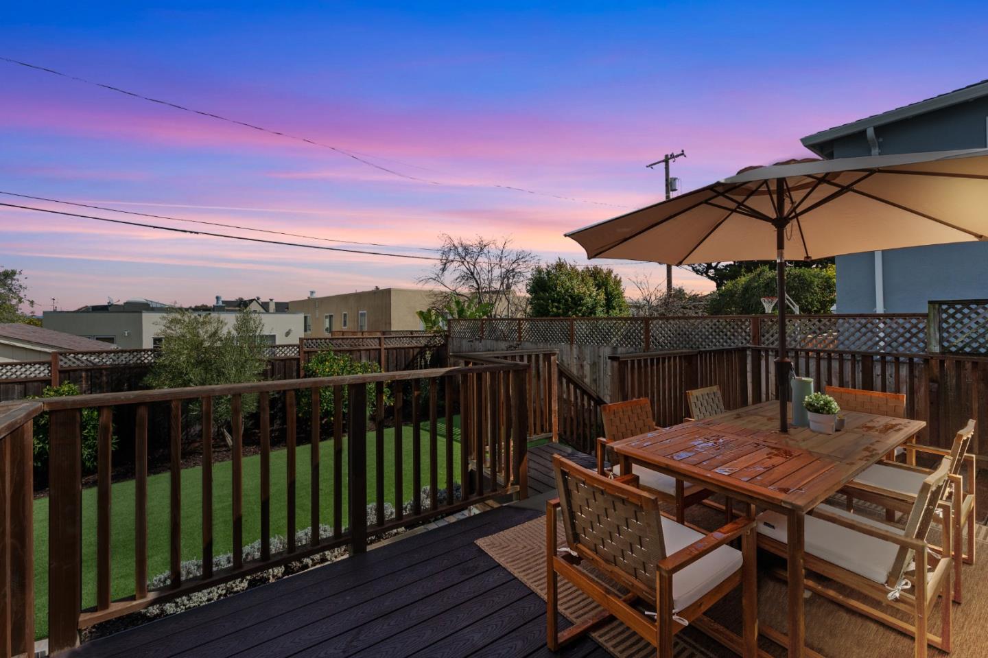 260 Willow Avenue Millbrae, CA 94030 - Photo 3 of 31 a view of balcony with wooden floor and outdoor seating