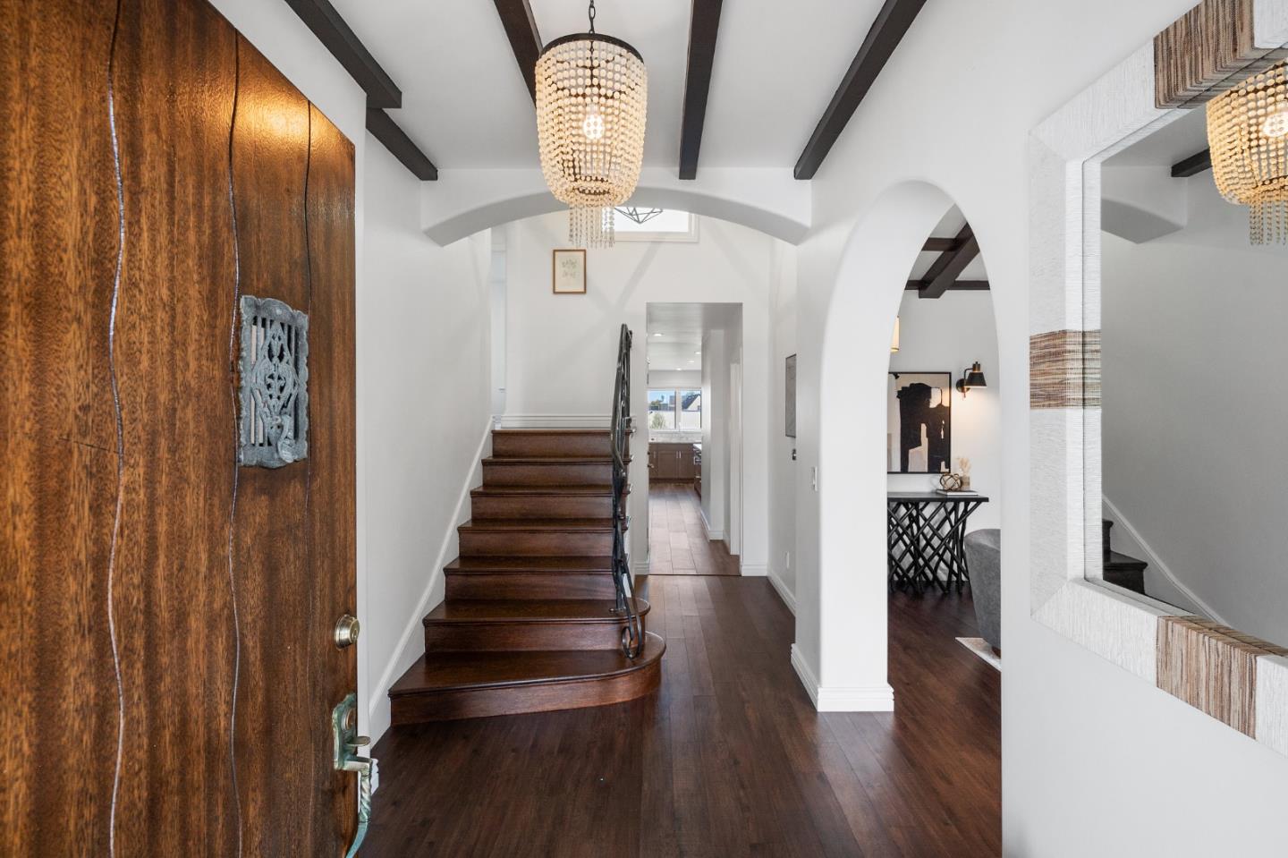 260 Willow Avenue Millbrae, CA 94030 - Photo 5 of 31 a view of hallway with stairs and wooden floor