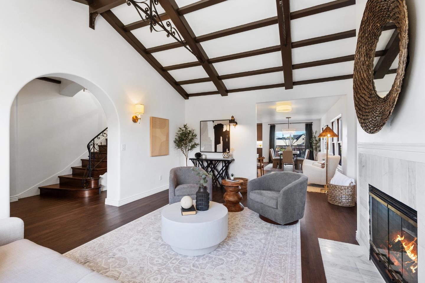 260 Willow Avenue Millbrae, CA 94030 - Photo 9 of 31 a living room with furniture and a fireplace