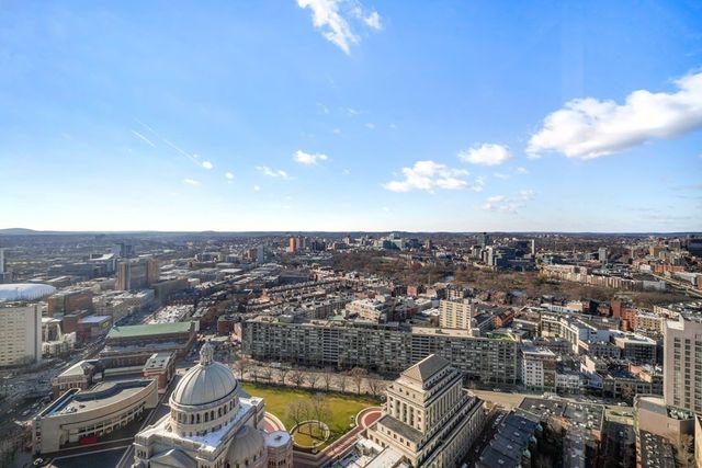 an aerial view of a city