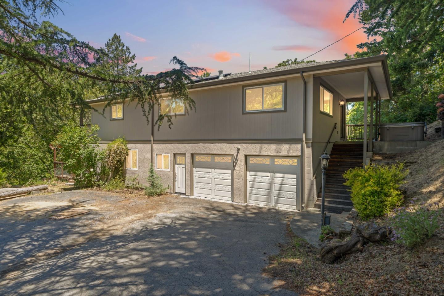 24895 Skyland Road Los Gatos, CA 95033 - Photo 108 of 113 a front view of a house with a yard