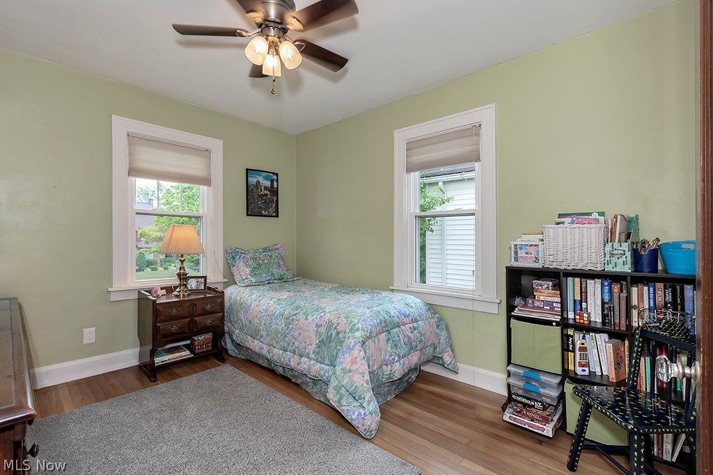 2480 Eaton Road Cleveland, OH 44118 - Photo 30 of 41 Bedroom featuring ceiling fan and hardwood / wood-style floors