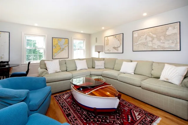 a storage room with furniture