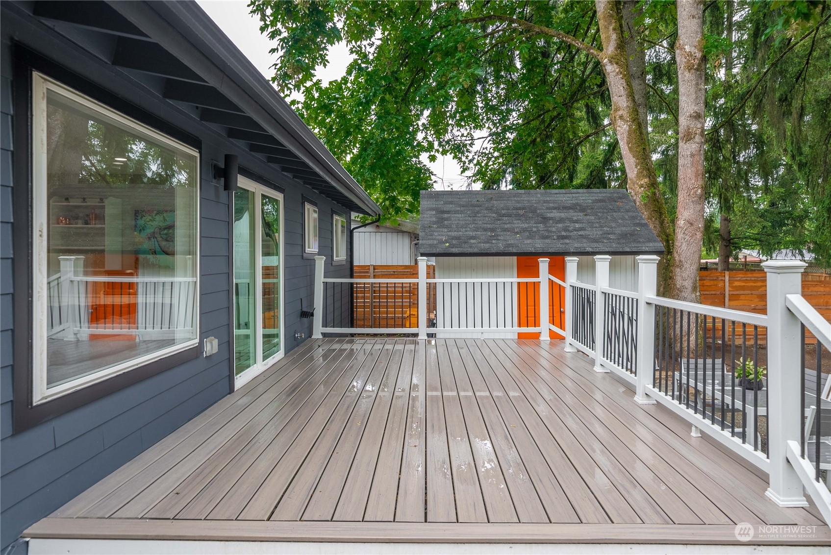 17920 91st Place Northeast Bothell, WA 98011 - Photo 29 of 39 a view of backyard with deck and outdoor seating