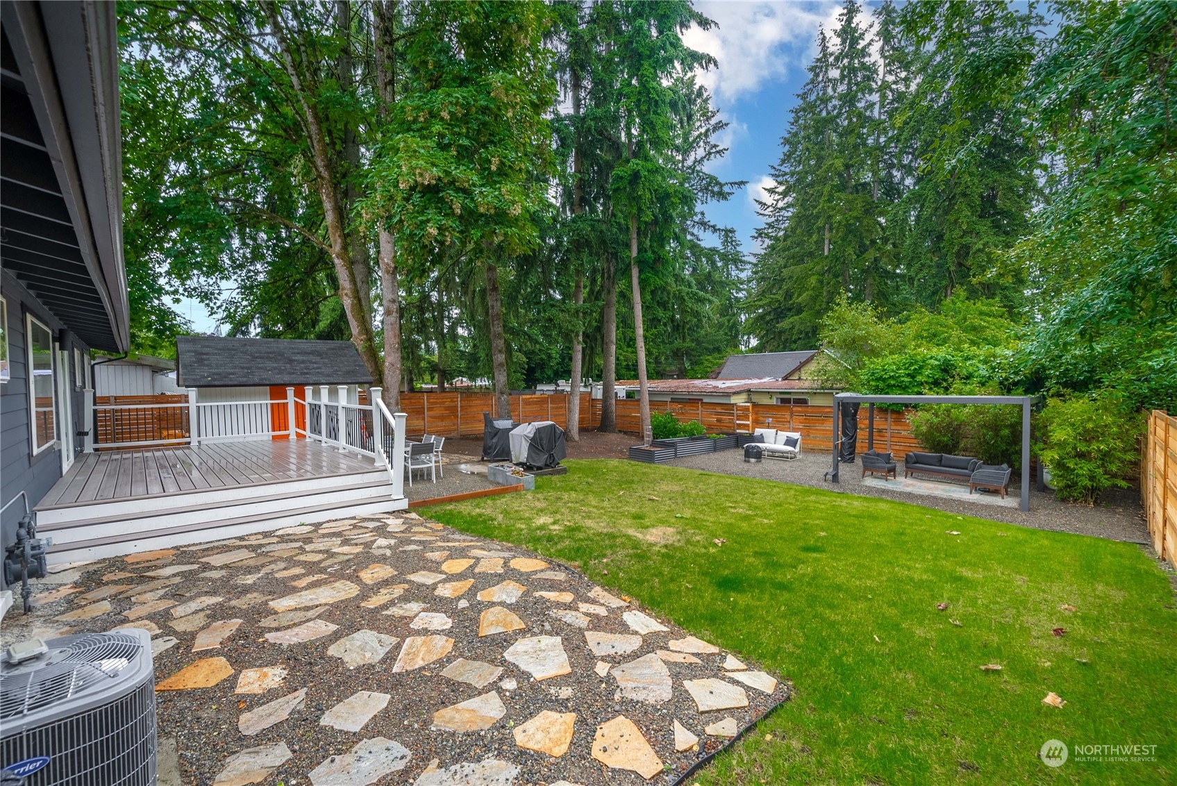17920 91st Place Northeast Bothell, WA 98011 - Photo 34 of 39 a backyard of a house with seating space