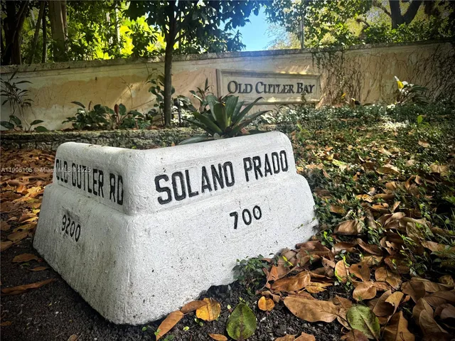 a view of a sign under a lake