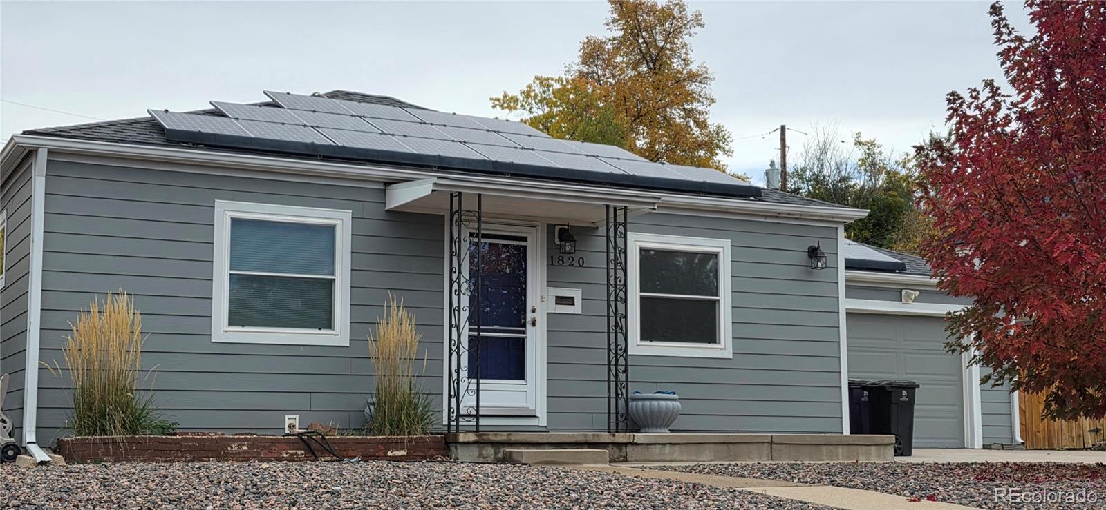 a front view of a house