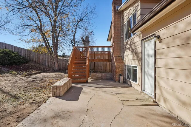 a backyard of a house