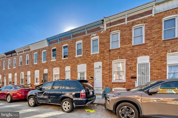 a car parked in front of a building
