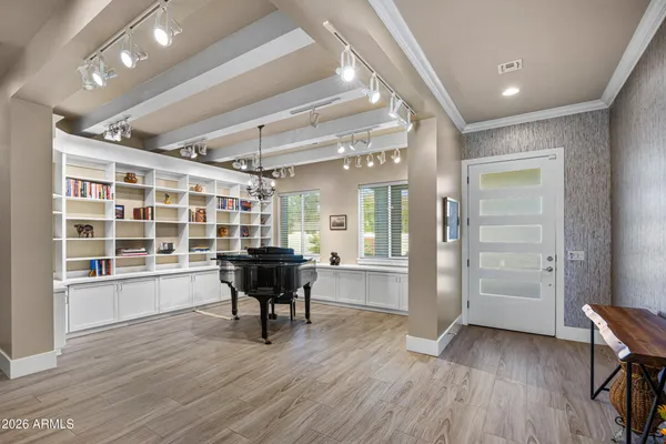 a view of entryway with wooden floor