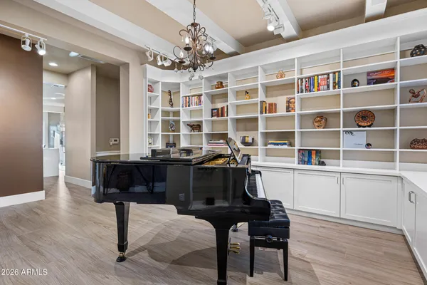 a view of a room with furniture window and wooden floor