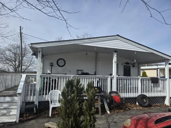 a view of a house with a deck
