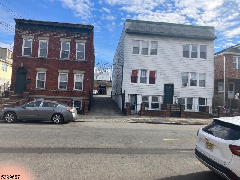 a car parked in front of a building