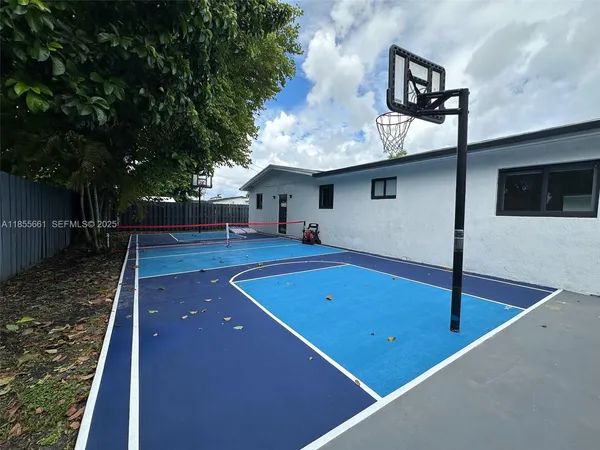 a view of outdoor space with seating area