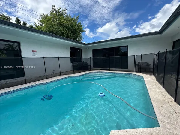 a backyard of a house