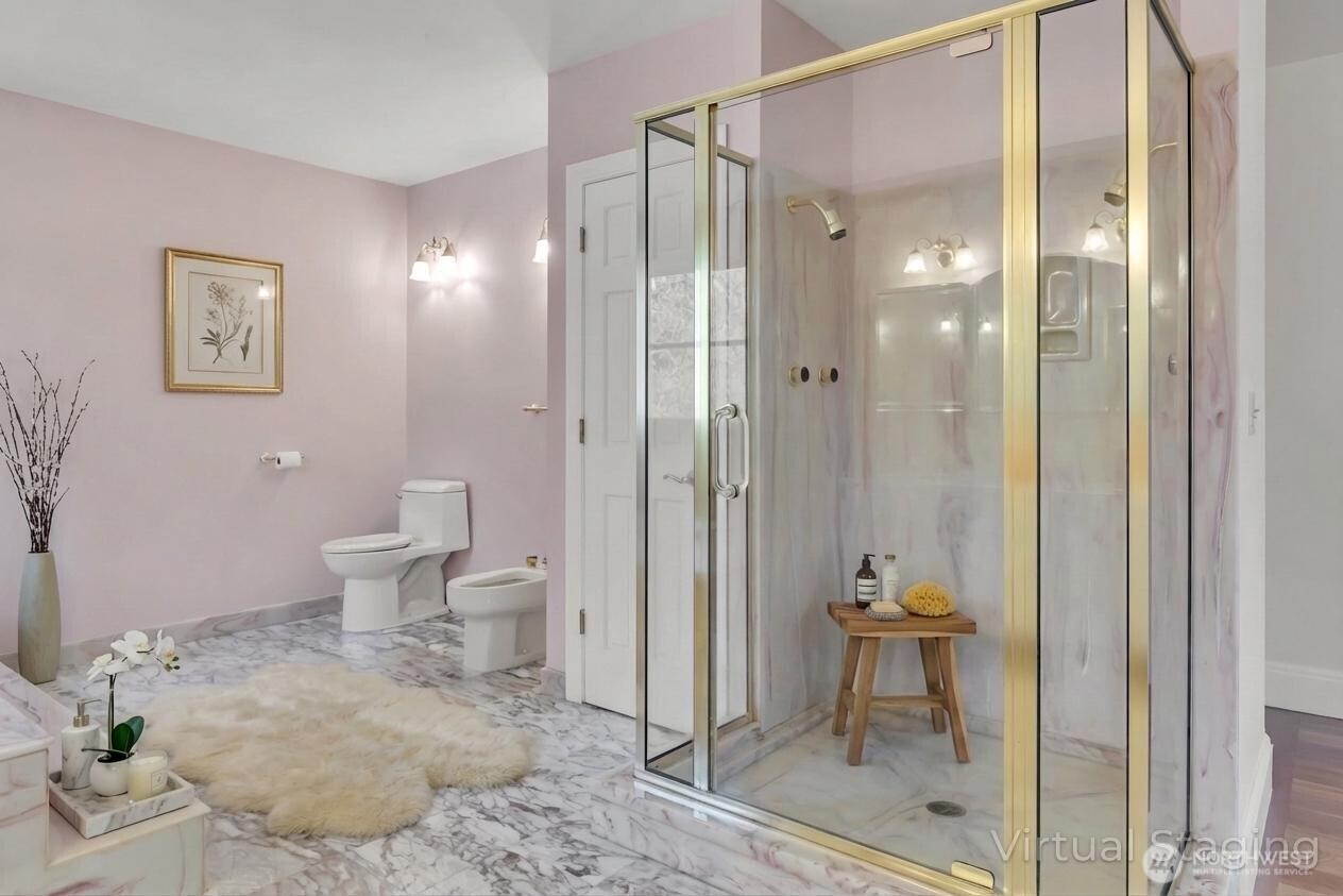 1622 Southwest 140th Street Burien, WA 98166 - Photo 14 of 38 a bathroom with a toilet a sink and shower