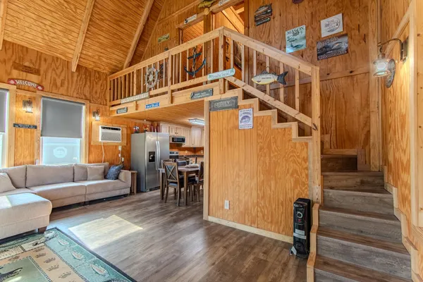 a very nice looking room with a large window